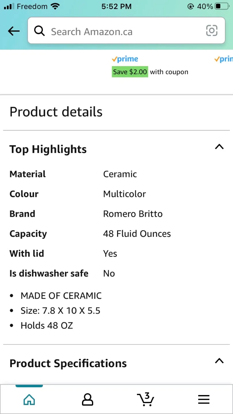 Designer Romero Britto Teapot image indicator(7)