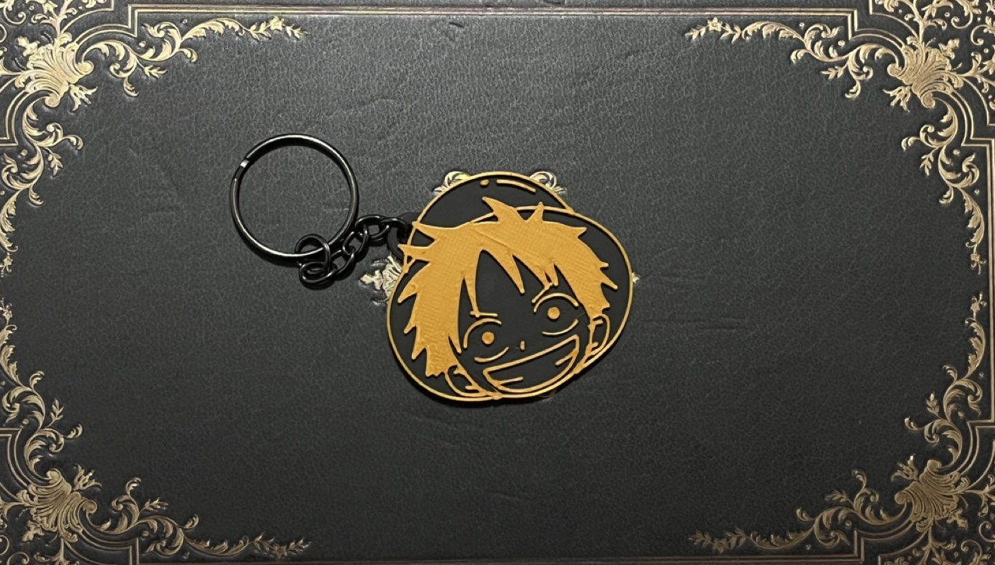 One Piece Luffy 3D Printed Keychain