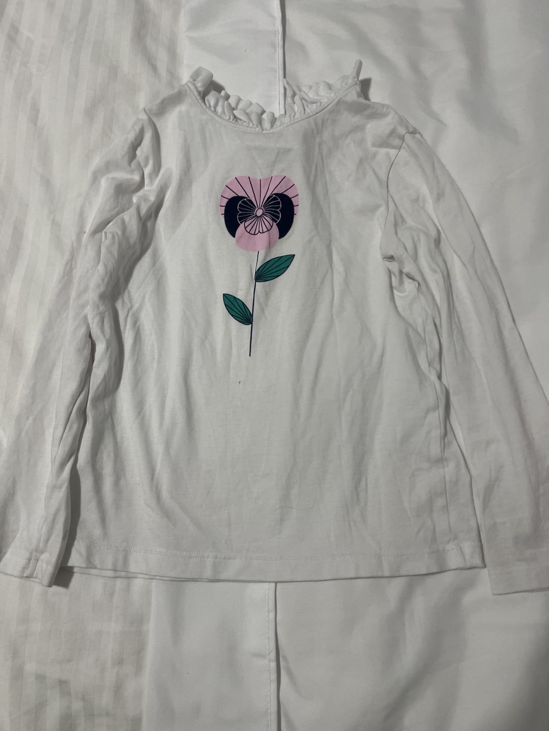 Jacadi Paris White Long Sleeve Shirt Size 8A