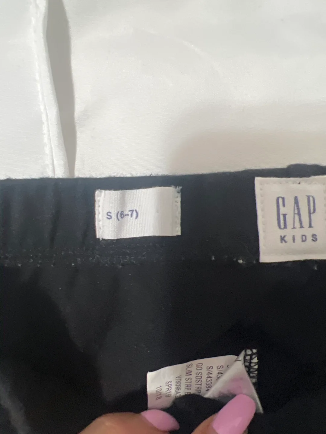 Gap Kids Black and White Leggings Size S (6-7) image indicator(2)