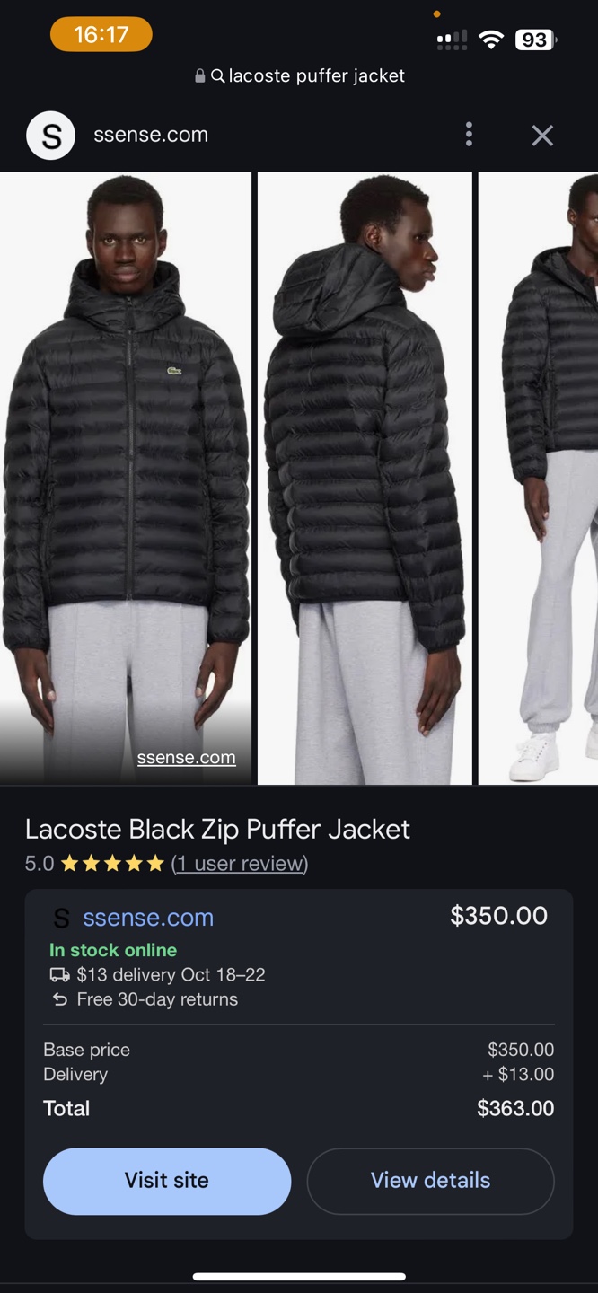 Lacoste Men's Blue Puffer Jacket - photo 4