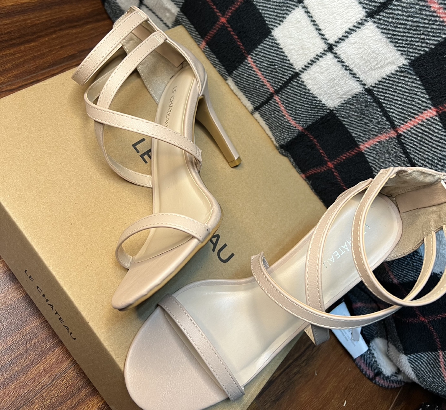 La Chateau Nude Strappy Heels - photo 2