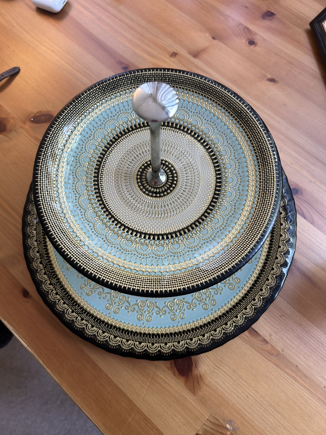 Two Tier Glass Serving Stand - photo 3