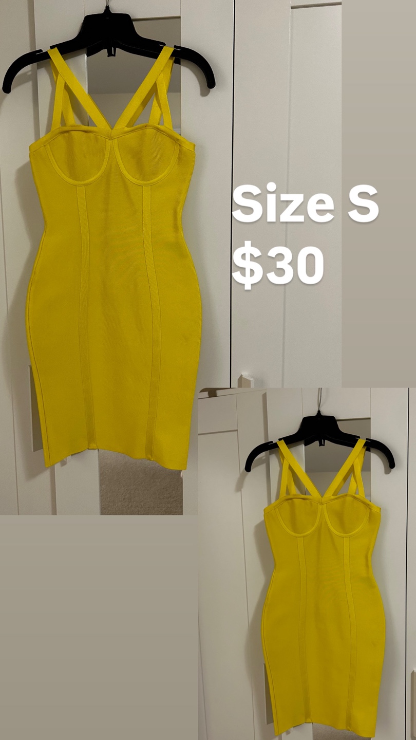 Yellow bandage dress