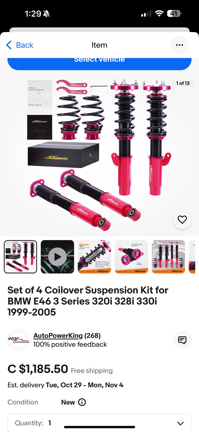 Brand New Coilovers For BMW E46 3 Series - photo 2