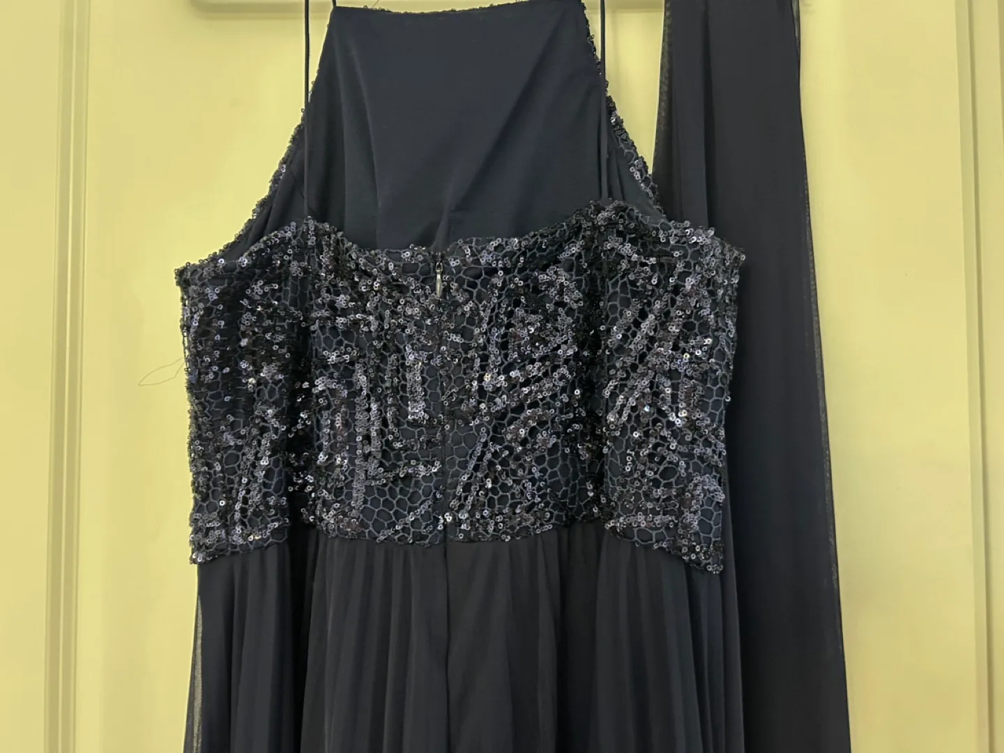 Navy Blue Sequin Halter Dress image indicator(5)