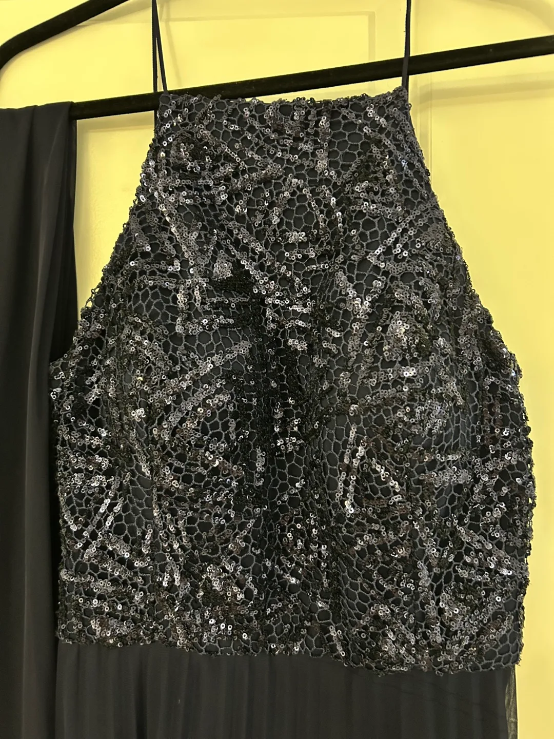 Navy Blue Sequin Halter Dress image indicator(2)