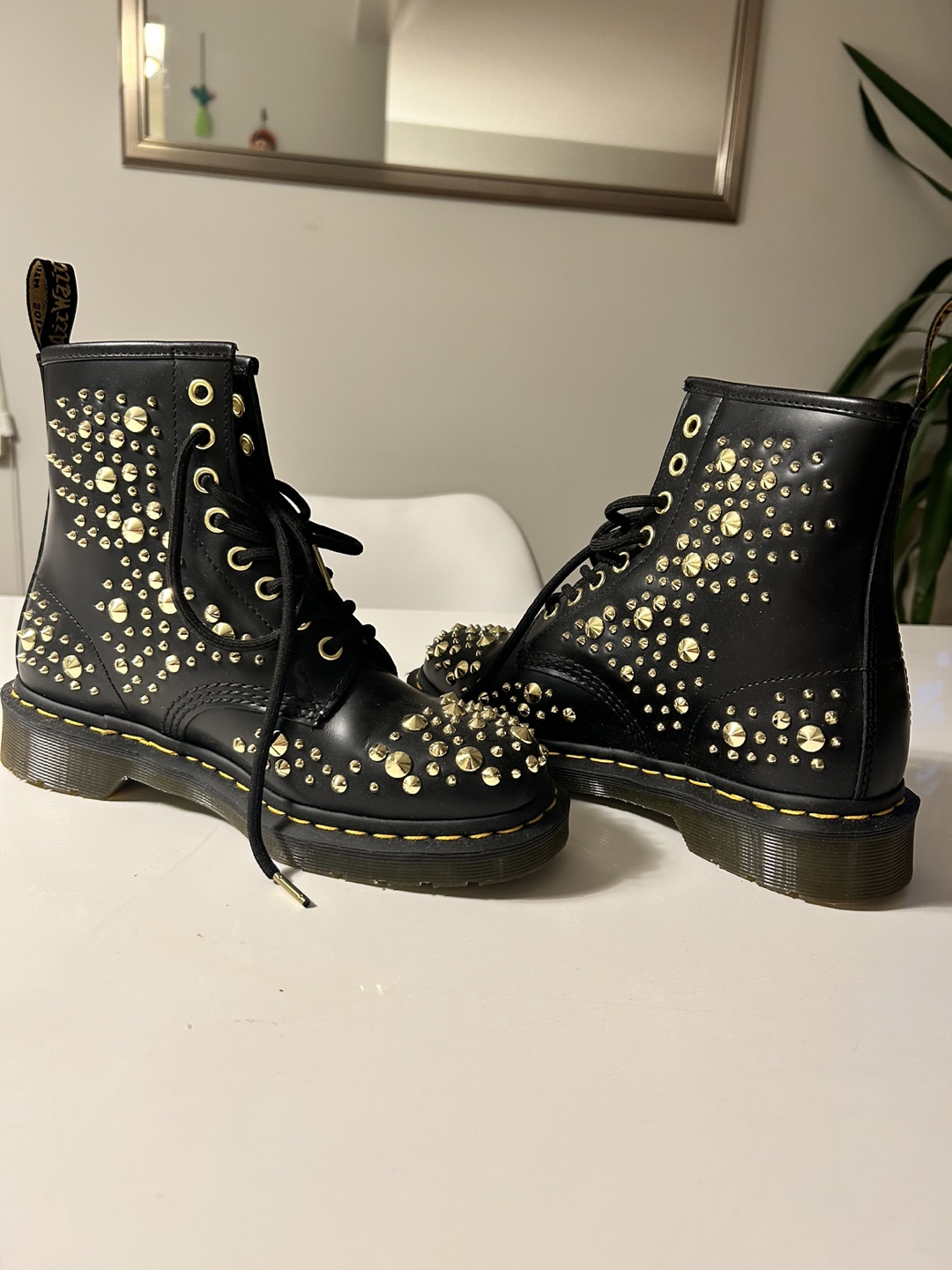 Dr. Martens 1460 Gold Studded Boots
