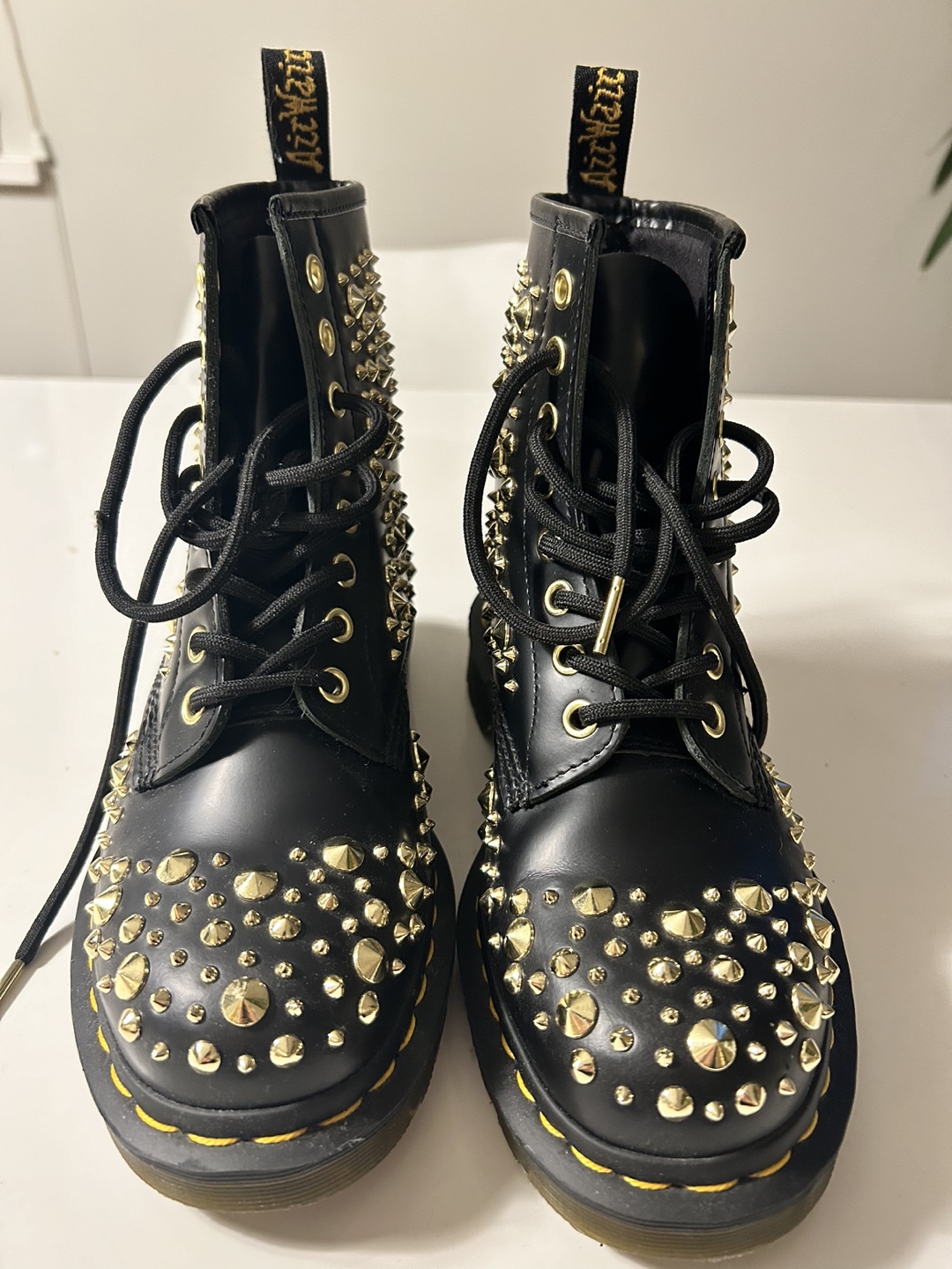 Dr. Martens 1460 Gold Studded Boots - photo 3