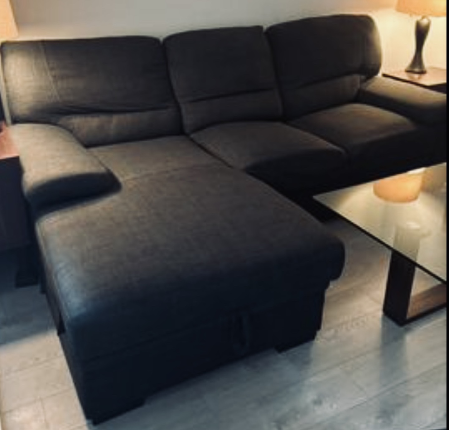 Pop-Up/Pull-Out Sectional Sofa Bed - Charcoal - photo 3