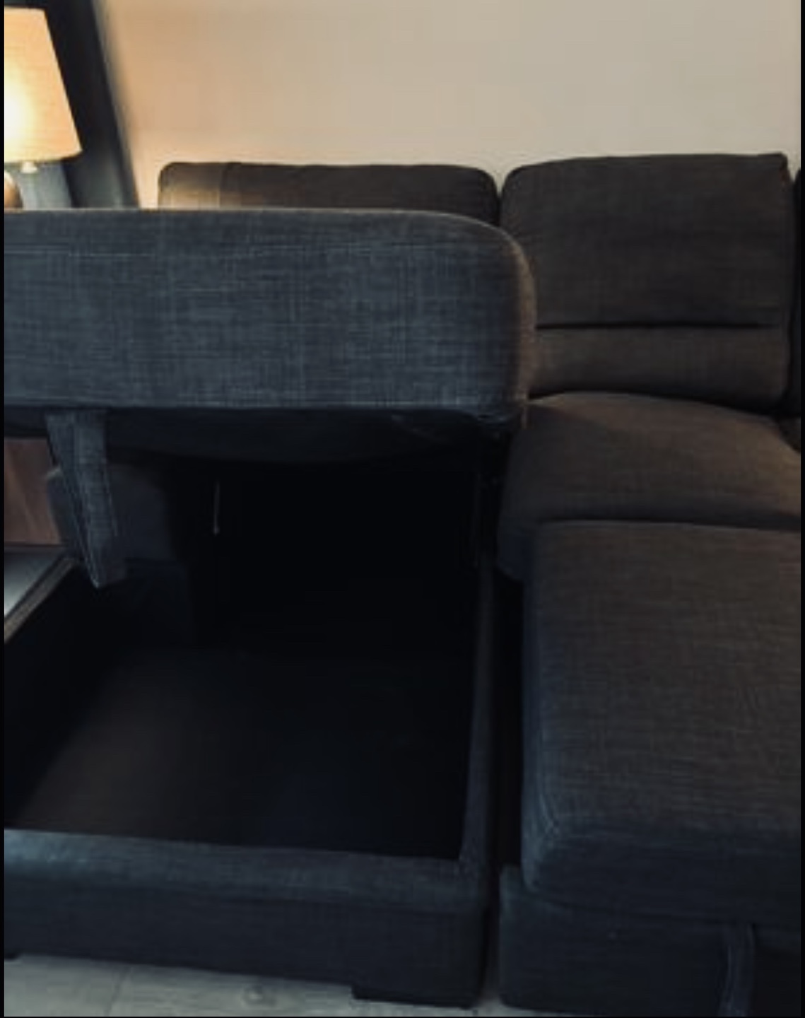 Pop-Up/Pull-Out Sectional Sofa Bed - Charcoal - photo 5