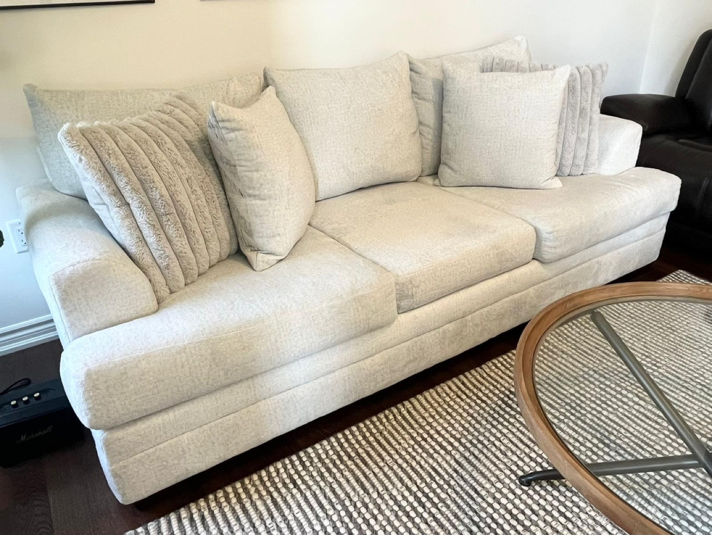 White Sofa with Cushions