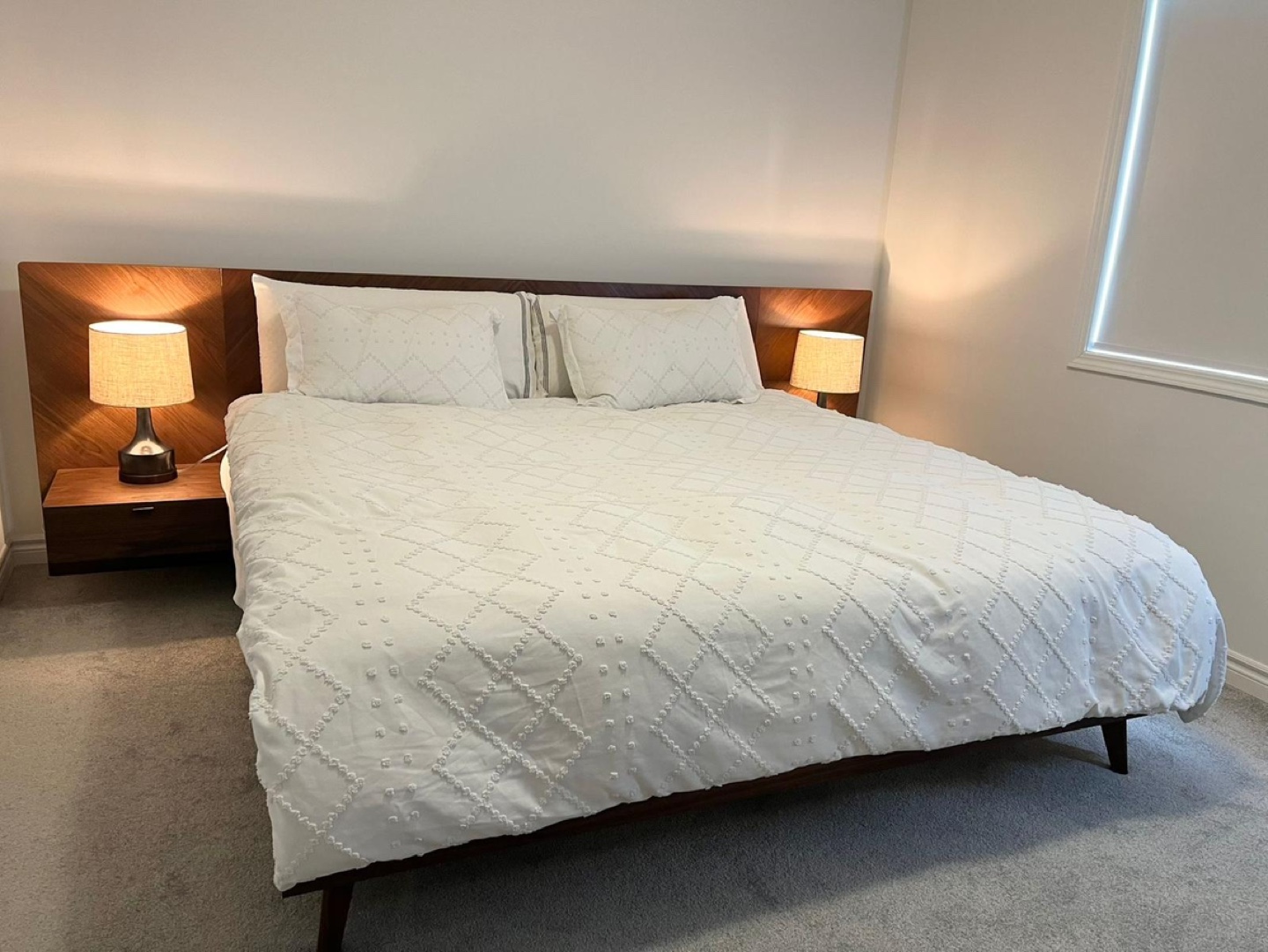 King Size Bed Frame with Sleep country mattress
