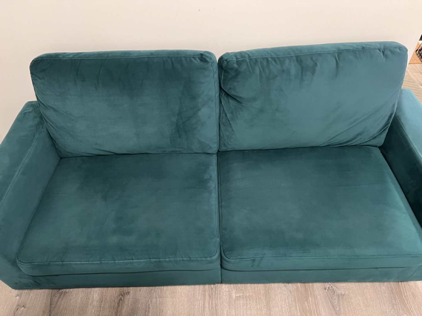 Teal Velvet Sofa - photo 3