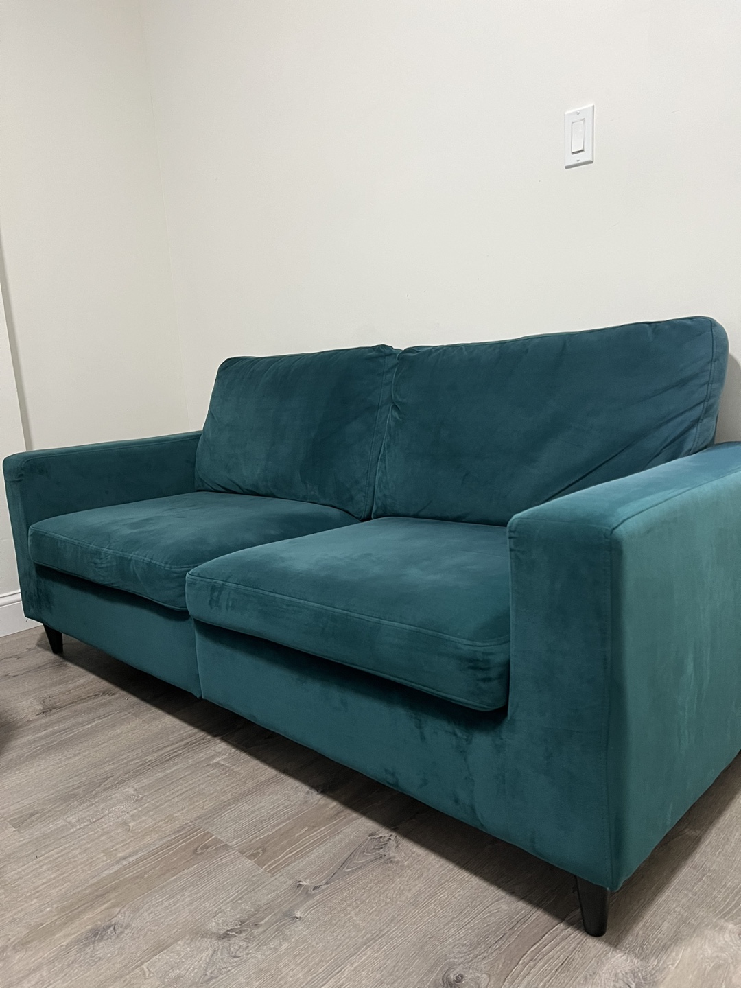 Teal Velvet Sofa