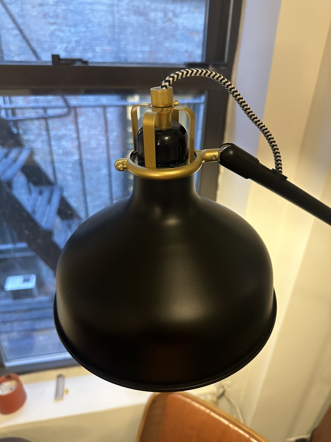 Black Floor Lamp with Gold Accents - photo 2