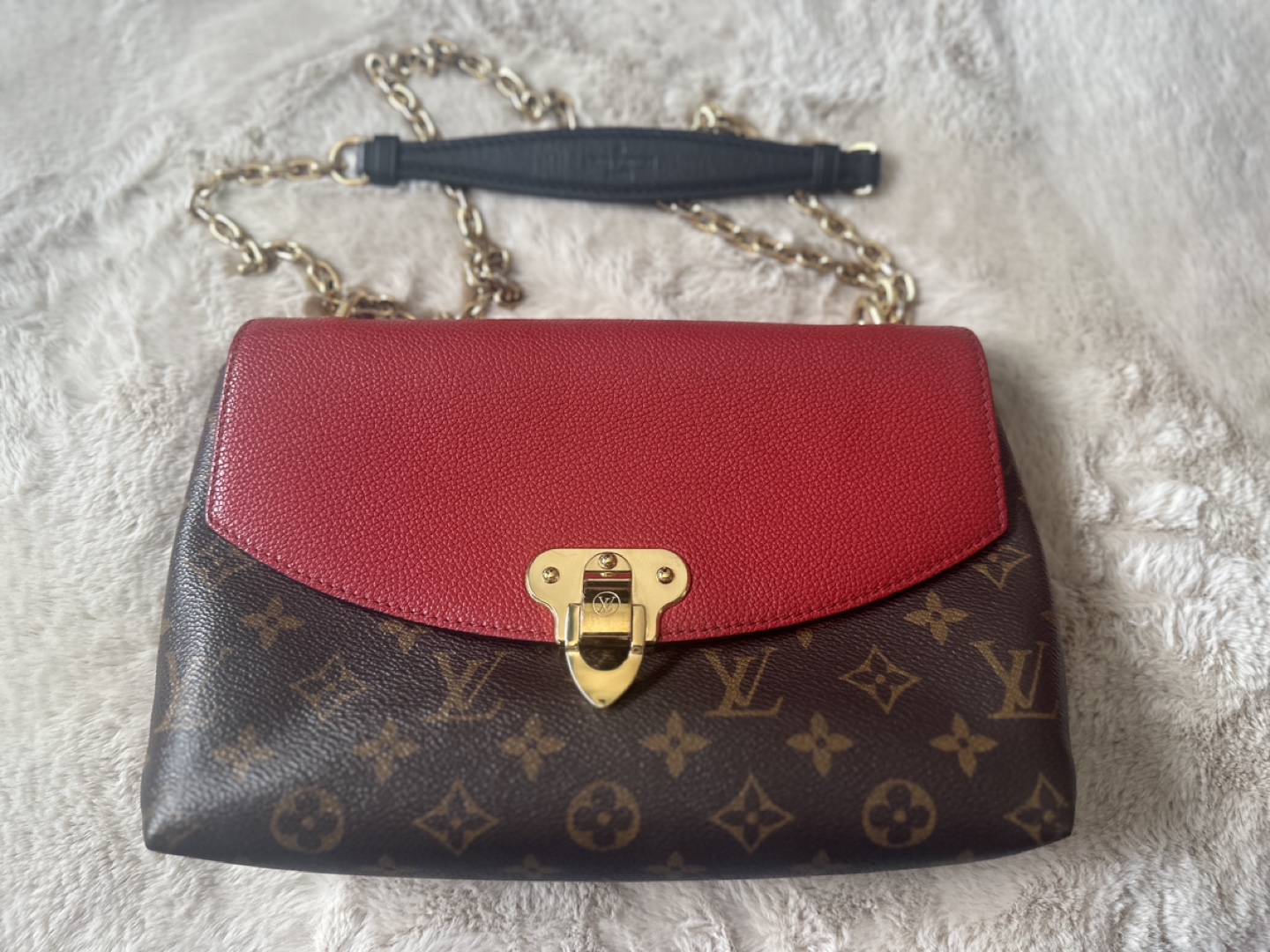 Louis Vuitton  Monogram  Red  Chain Bag