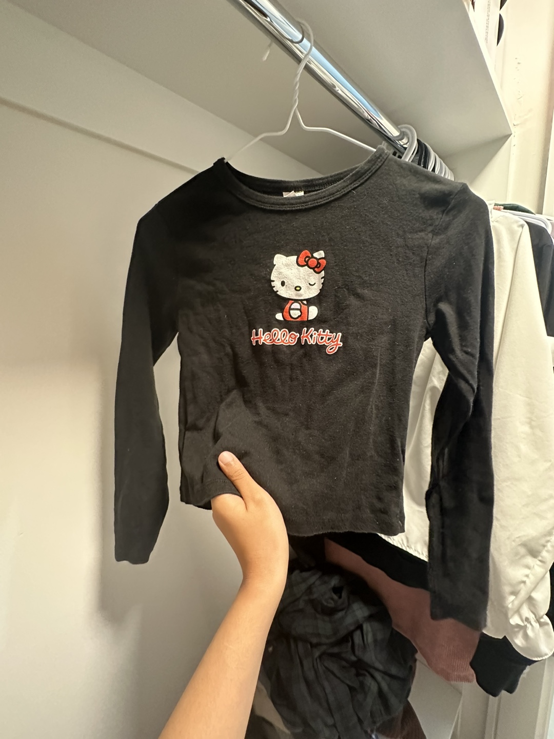 Hello Kitty Long Sleeve crop Shirt