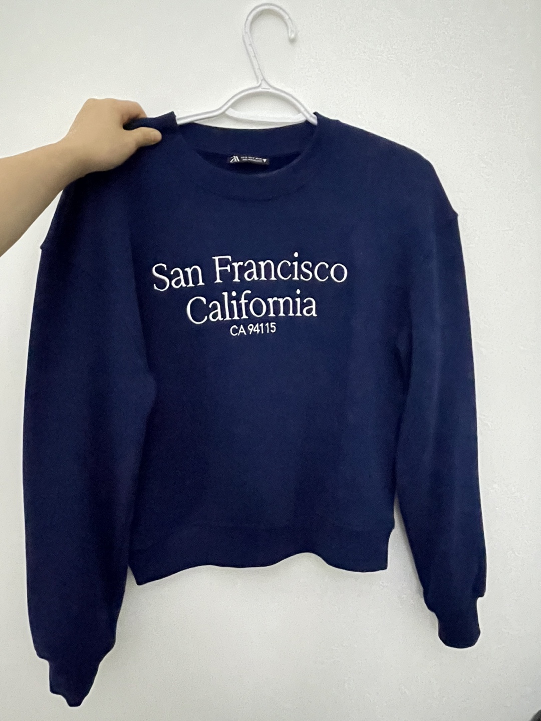 Zara Blue San Francisco Sweatshirt, size S