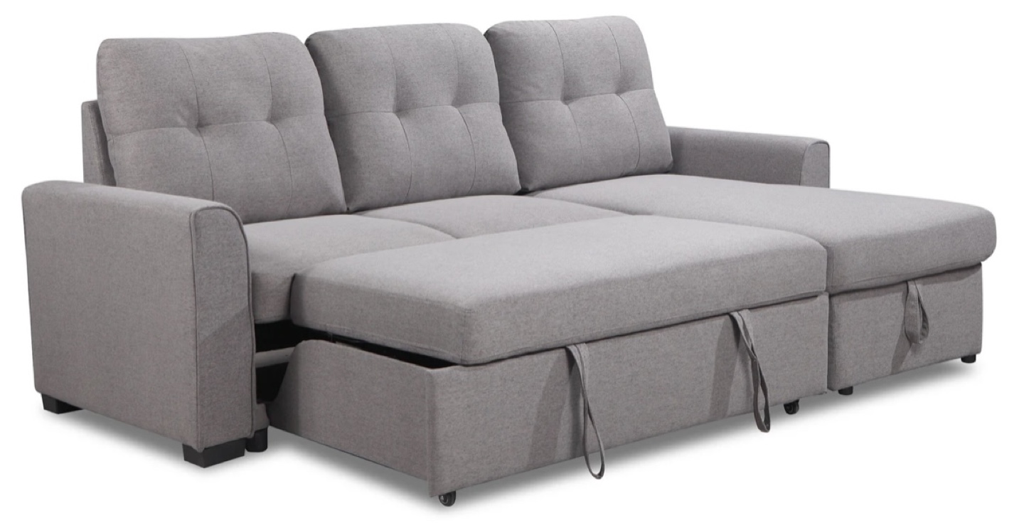 Grey Sectional Sofa with Storage - photo 2
