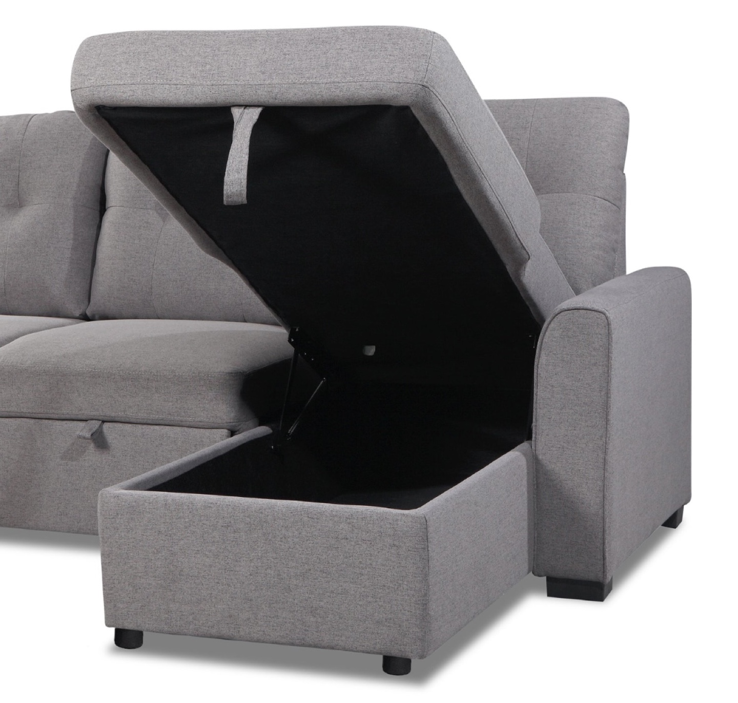 Grey Sectional Sofa with Storage - photo 4