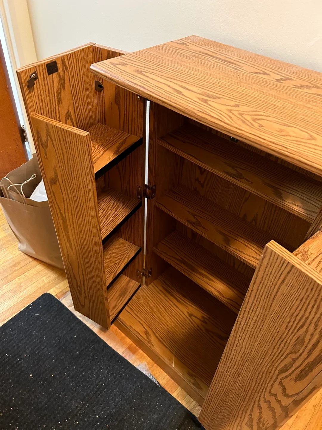 Wooden Cabinet with Shelves image indicator(3)