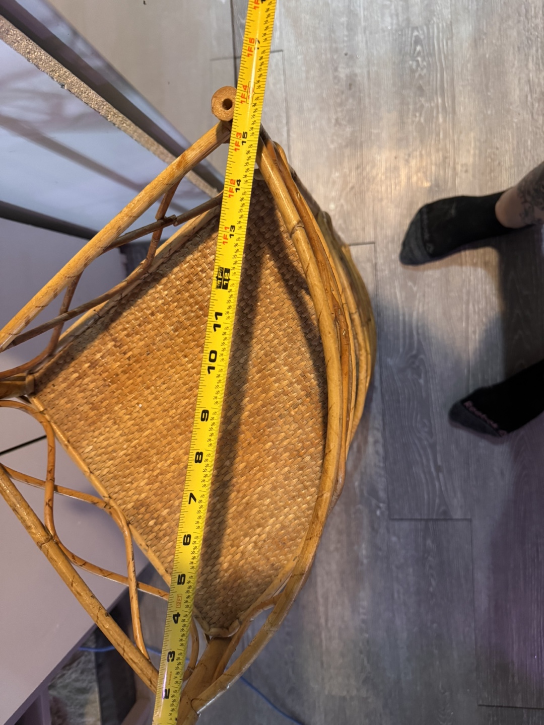 Vintage Corner Rattan Shelf - photo 3
