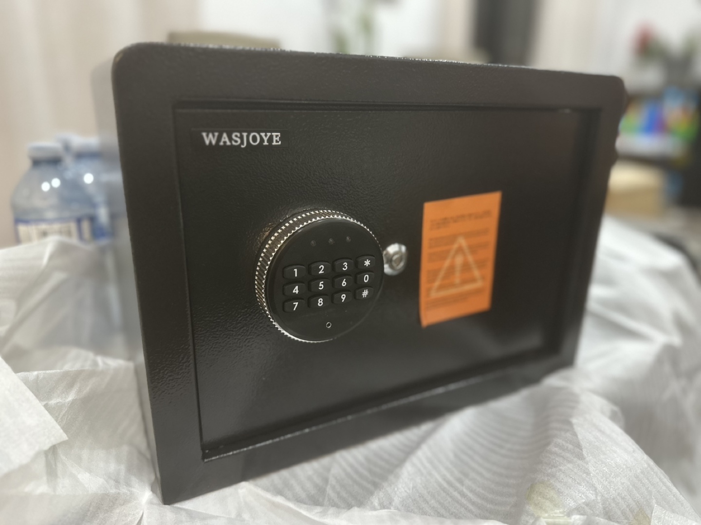 Wasjoye Small Safe with Key and Combination Lock - photo 4
