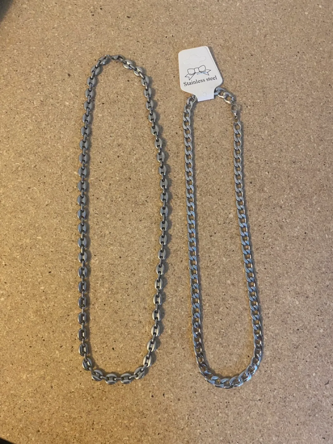 Two Silver Chain Necklaces thumbnail