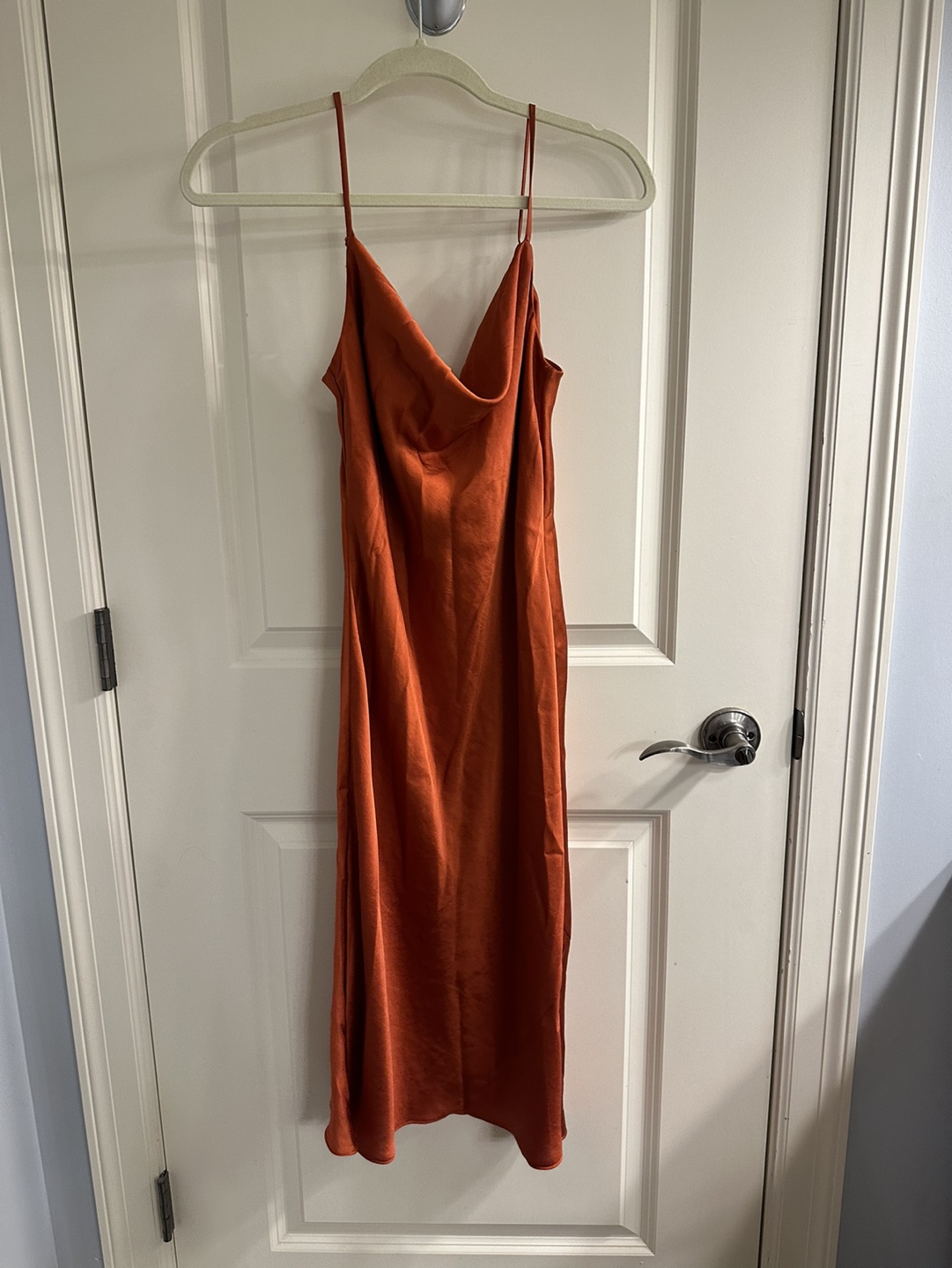 Rust Orange Slip Dress