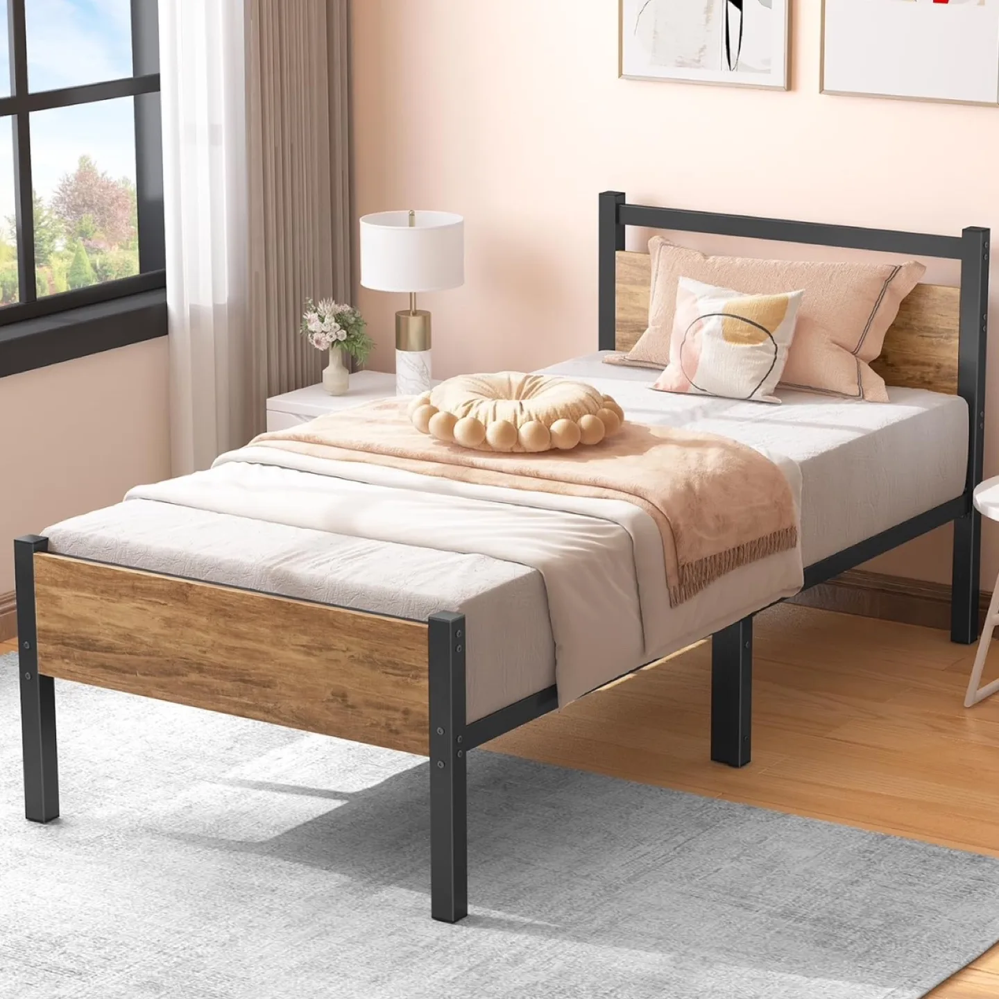 Metal Bed Frame with Headboard thumbnail