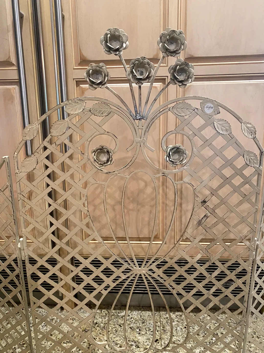 White Metal Fireplace Screen image indicator(3)