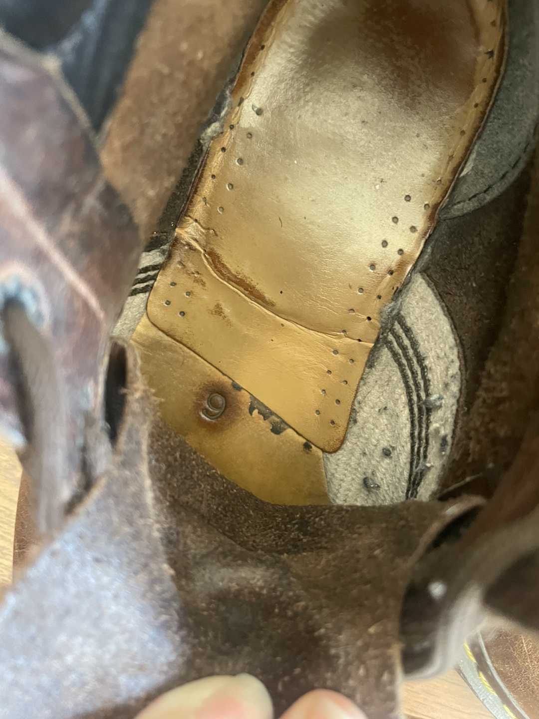 Vintage Dr. Martens Brown Leather Boots Size 9 - photo 5