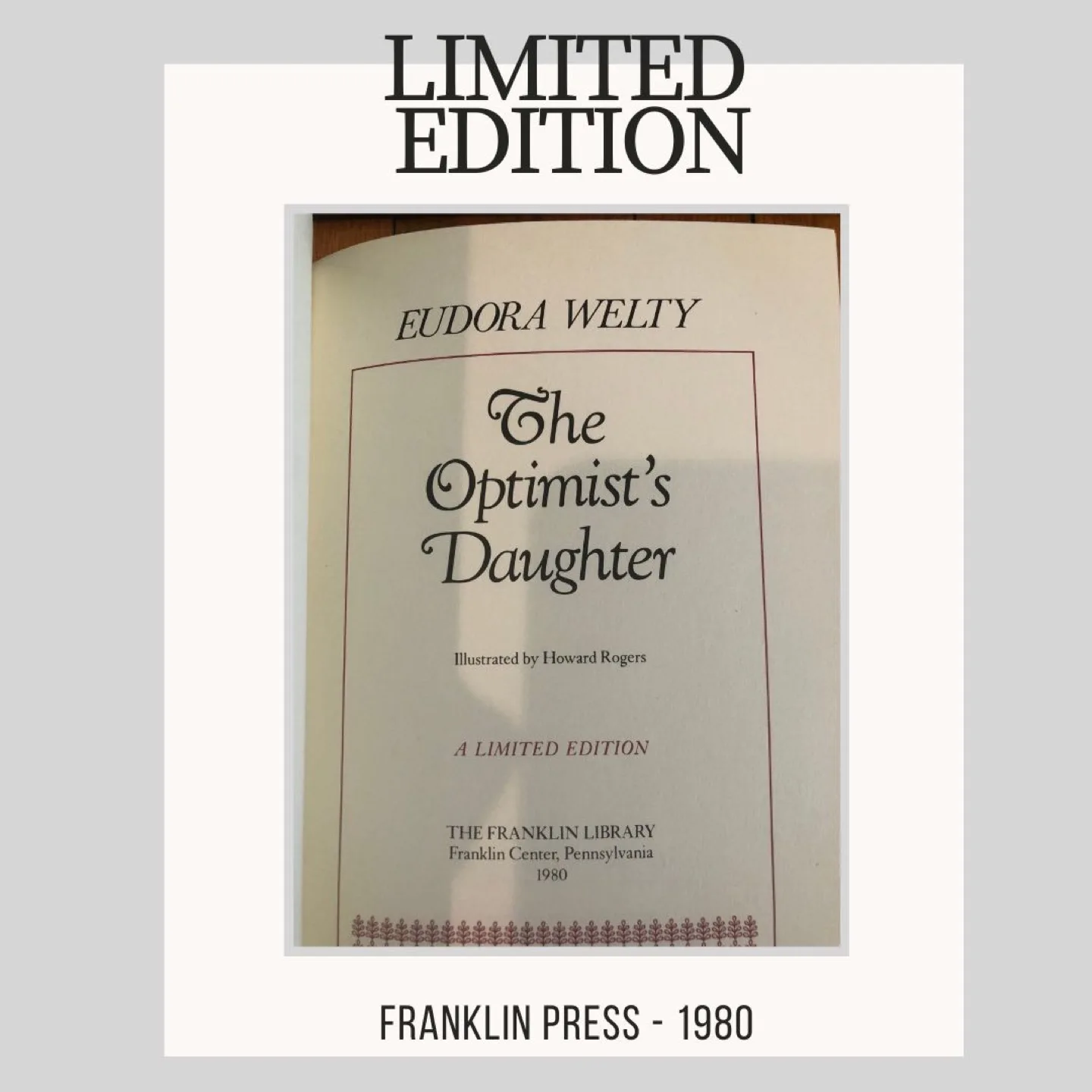 The Optimist's Daughter - Signed Limited Edition image indicator(3)