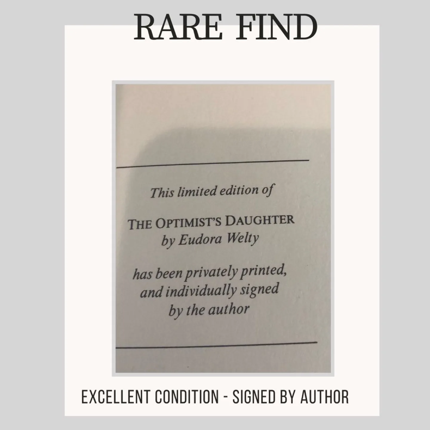 The Optimist's Daughter - Signed Limited Edition image indicator(2)