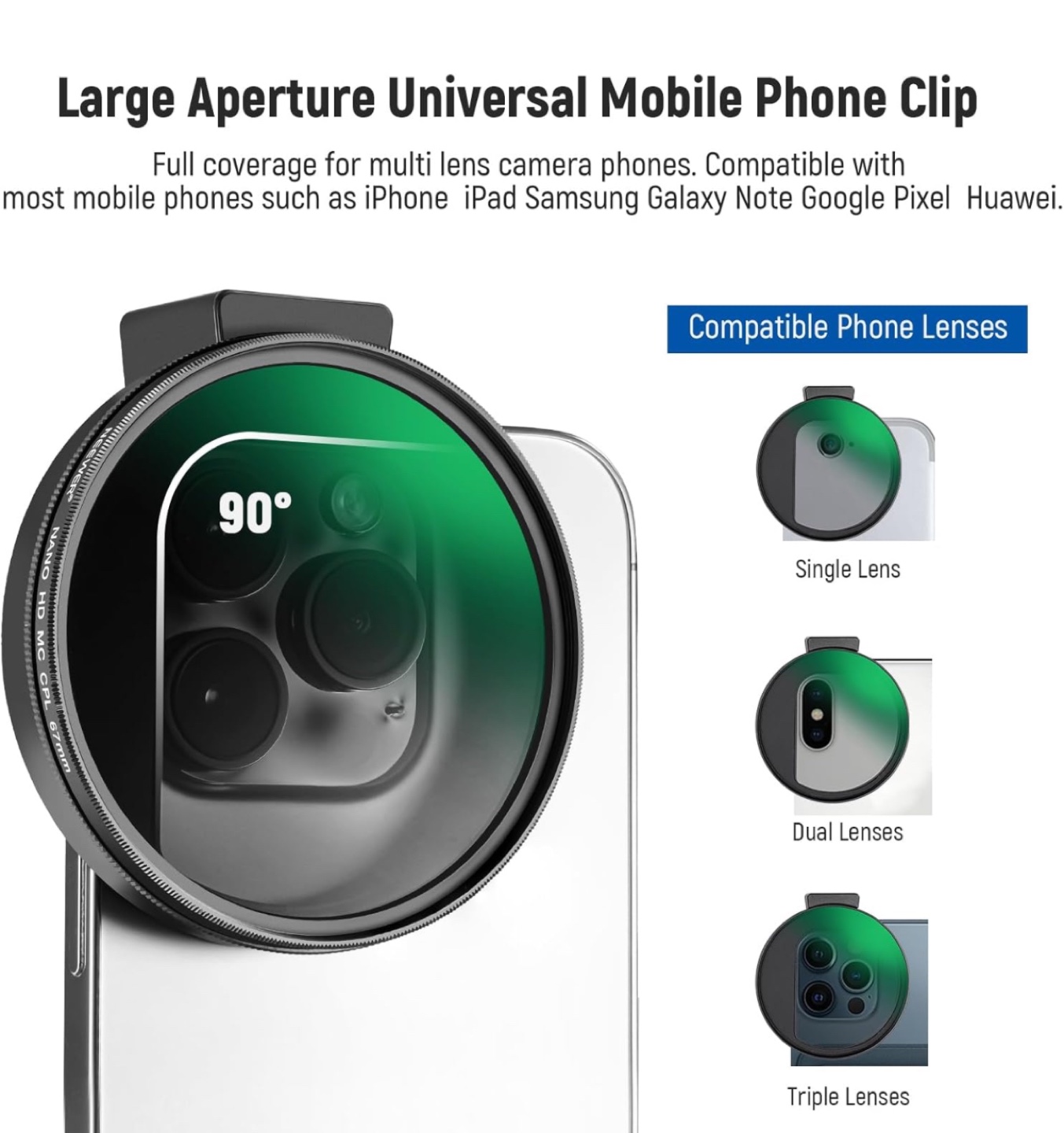 Neewer 57mm CPL Lens For Iphone/Android - photo 4