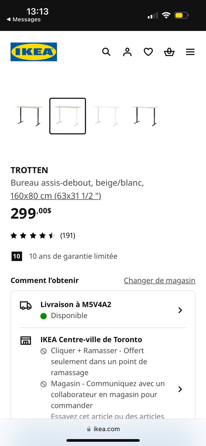 IKEA TROTTEN Standing Desk 160x80cn - photo 2