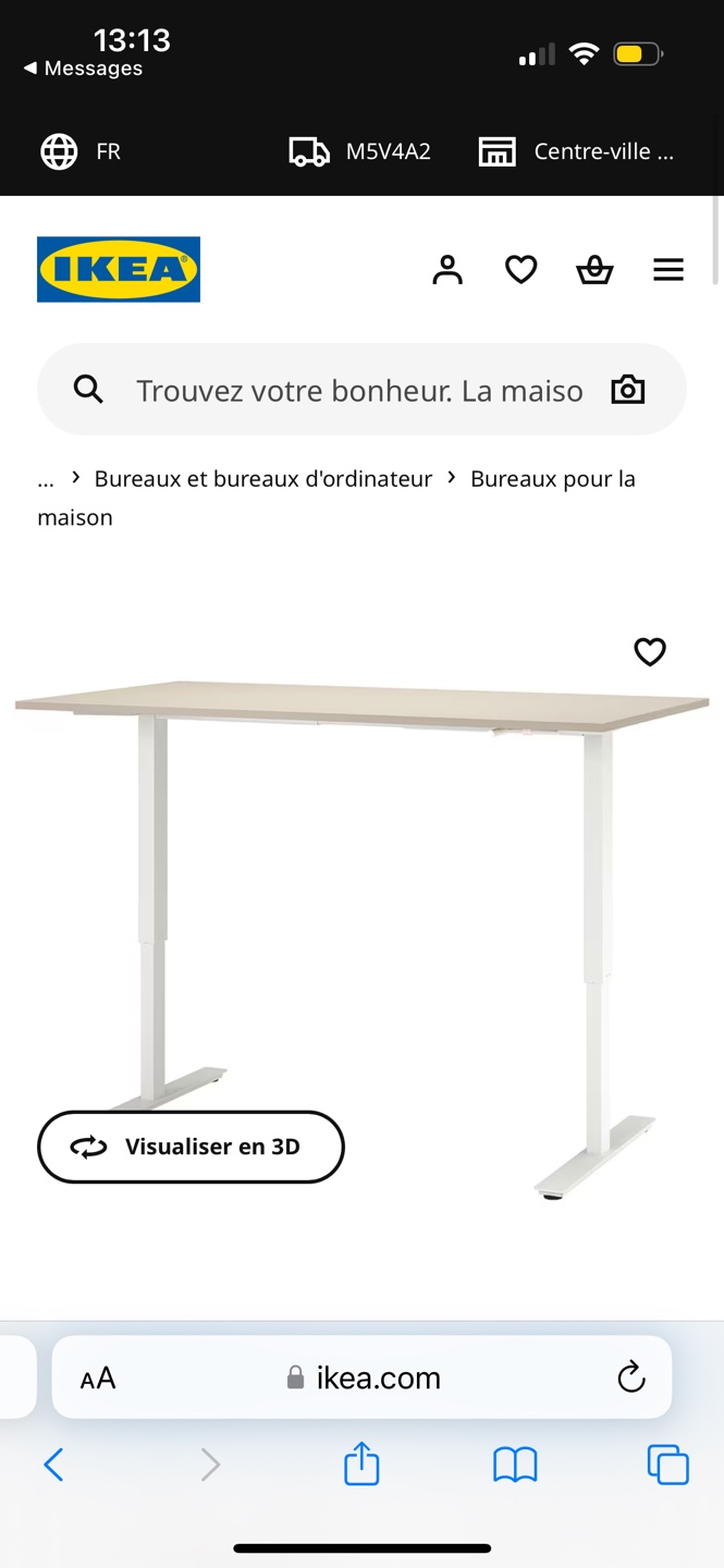 IKEA TROTTEN Standing Desk 160x80cn