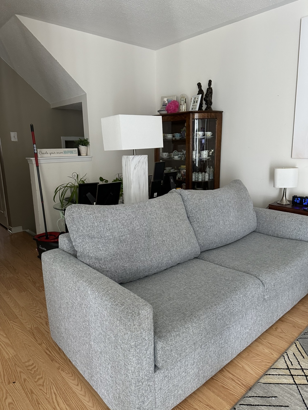 Grey Pull-Out Sofa Bed