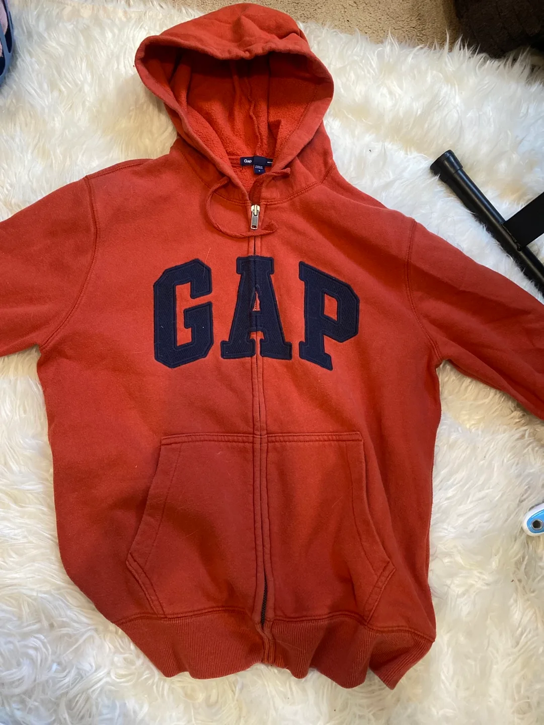 Gap Orange Zip Up Hoodie thumbnail