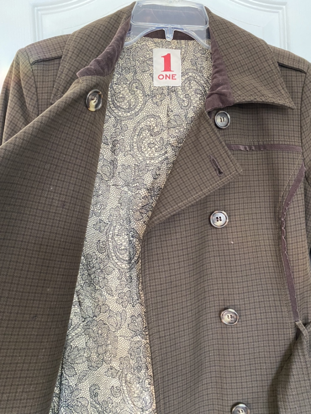 Brown Double Breasted Trench Coat - photo 2