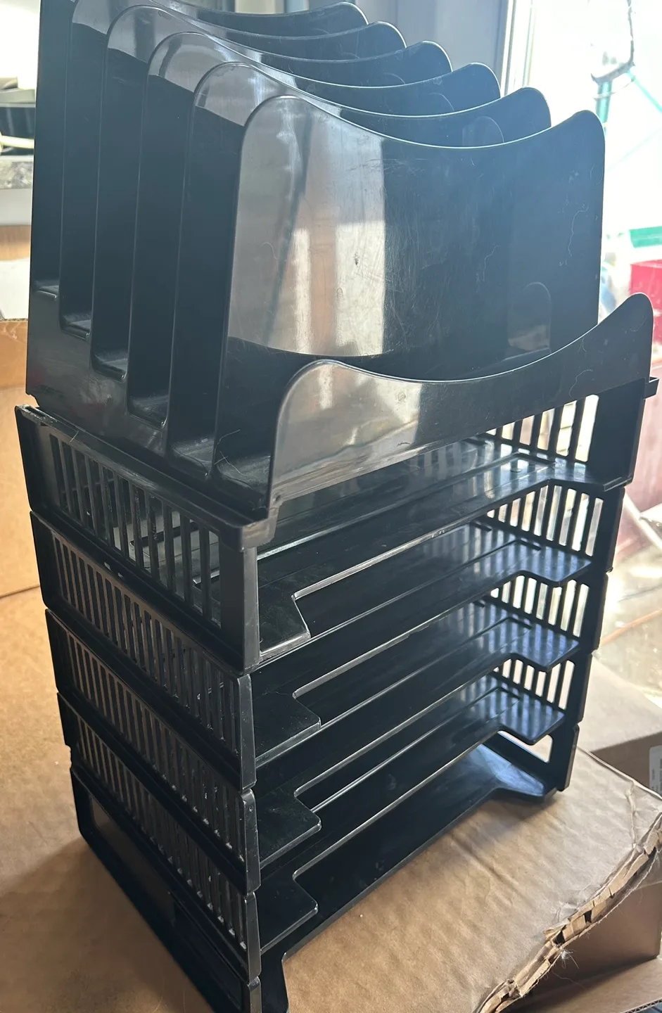 Black Plastic Desk Organizer image indicator(2)