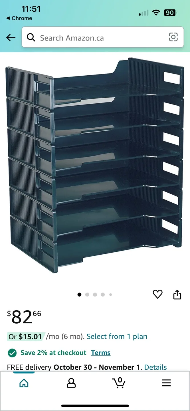 Black Plastic Desk Organizer image indicator(8)