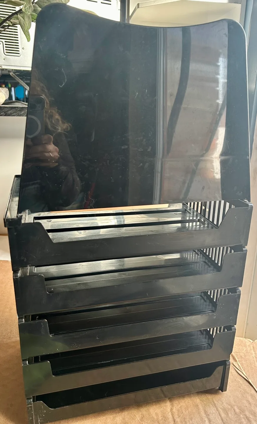 Black Plastic Desk Organizer image indicator(4)