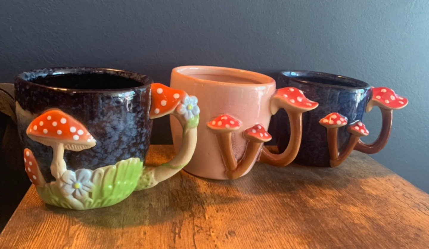 NEW Large Mushroom Mugs x3 thumbnail