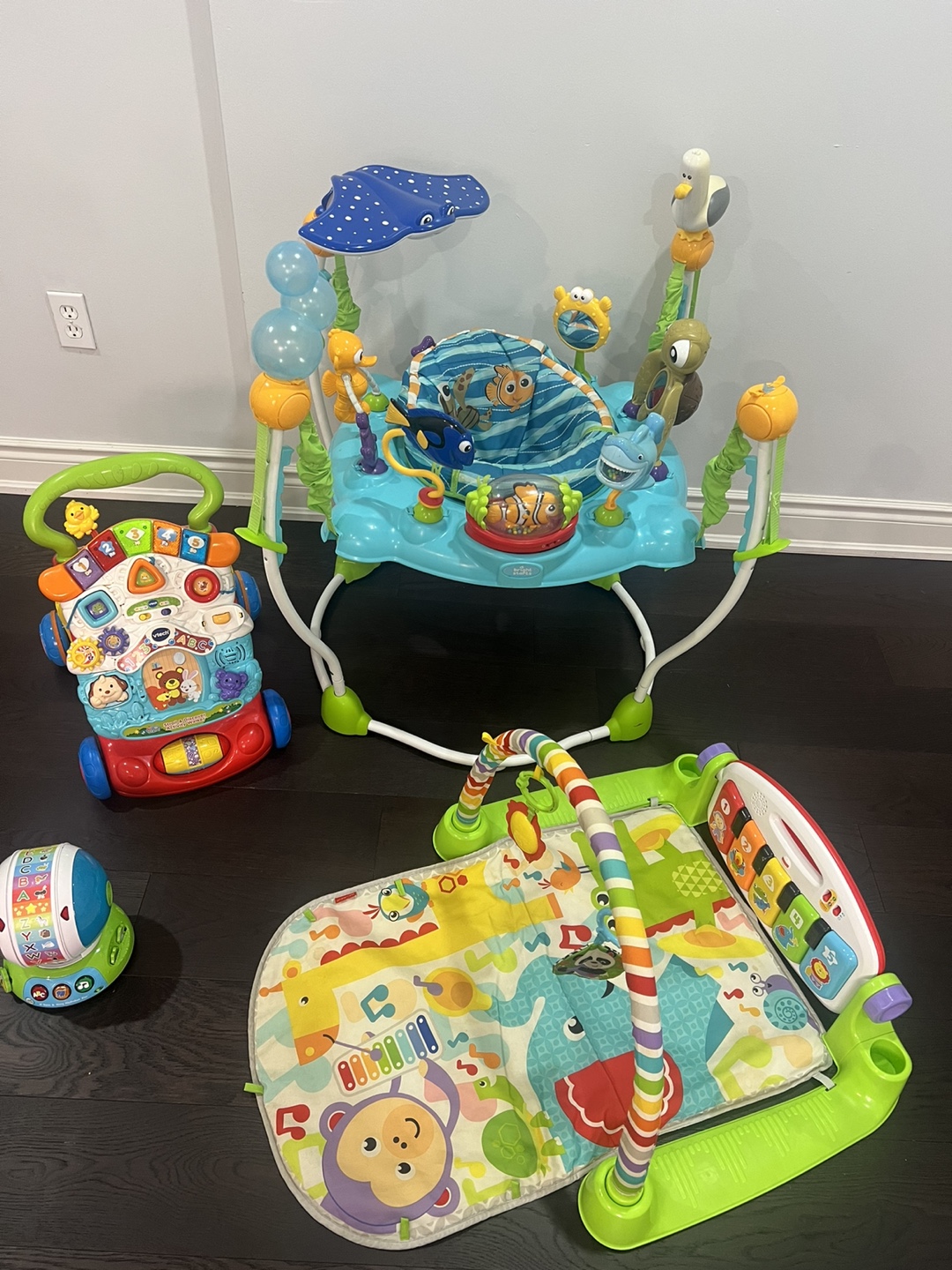 Baby Toys Bundle - Jumperoo, Walker and Play Mat