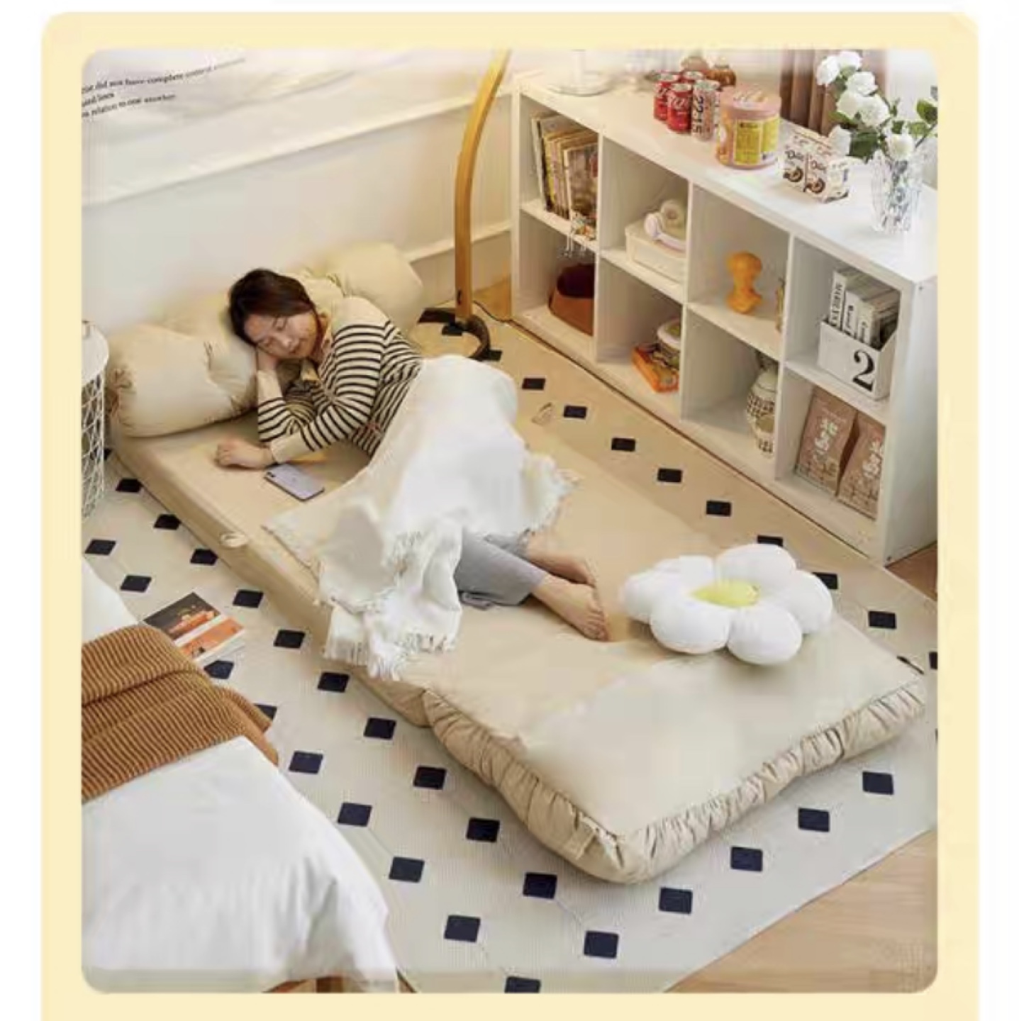 Grey Foldable Sofa Bed Futon - photo 4