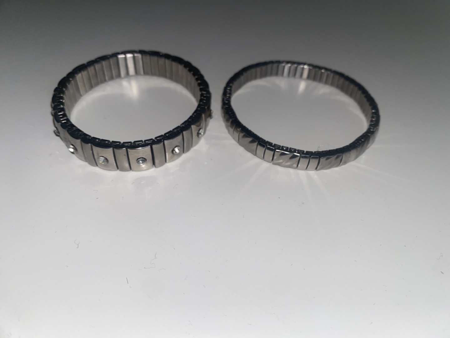 Two Silver Expandable Bracelets - photo 2