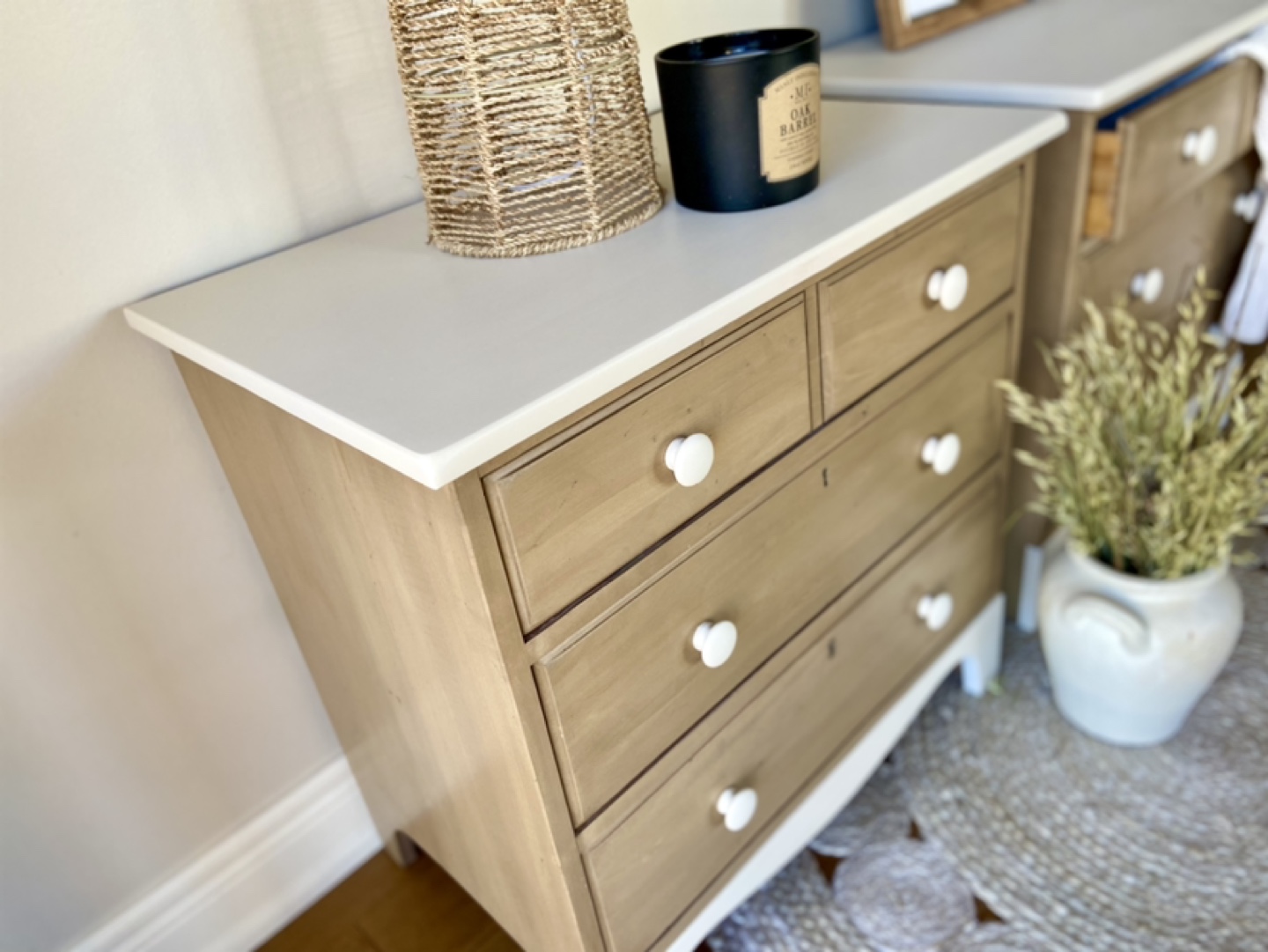 Pair of Solid Wood Oversized Nightstands - photo 2