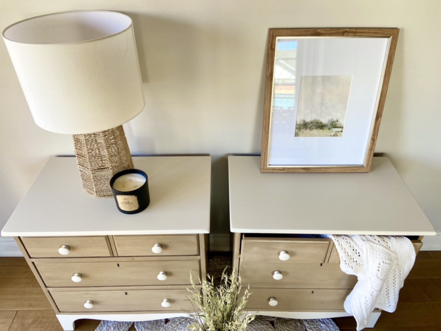 Pair of Solid Wood Oversized Nightstands - photo 4